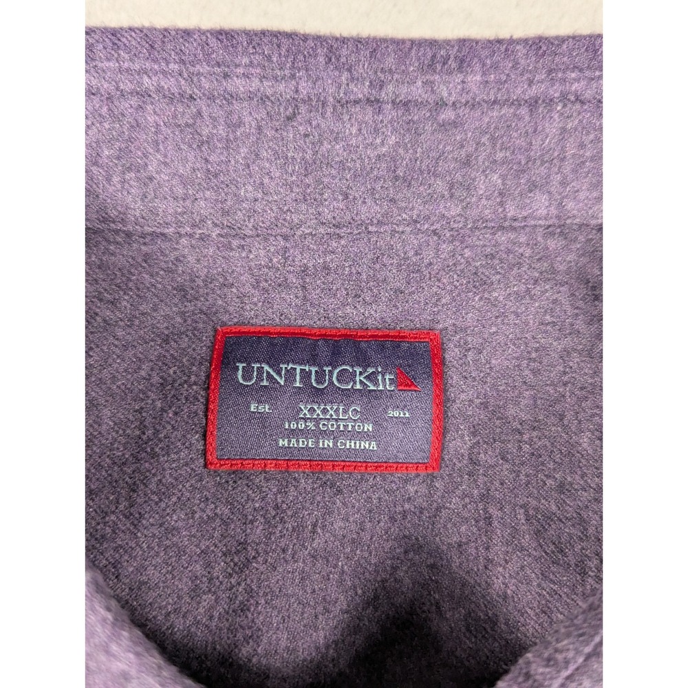 Lot of 3 UNTUCKit Sherwood Cotton Flannel Long Sleeve Mens Shirts Size XXXLC - Picture 8 of 9